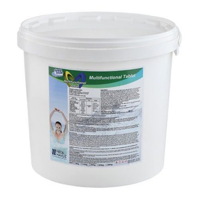  3'ü 1 Arada Tablet (Klor + Yosun Önleyici + Parlatıcı) 10 Kg Deep Blue