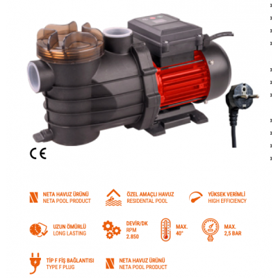 Trione Storm 0.75 HP Havuz Pompası